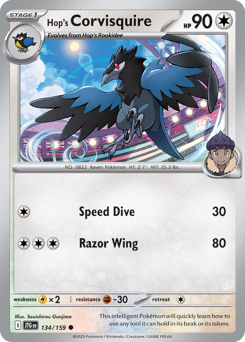 Pokemon Journey Together Hop's Corvisquire - 134