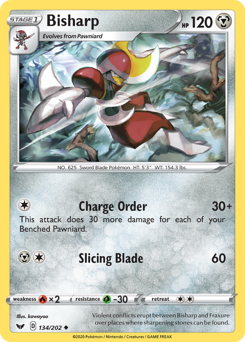 Pokemon Sword & Shield Bisharp - 134