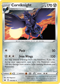 Pokemon Sword & Shield Corviknight - 135