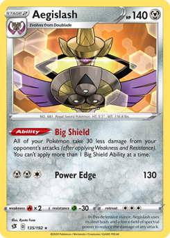 Pokemon Rebel Clash Aegislash - 135