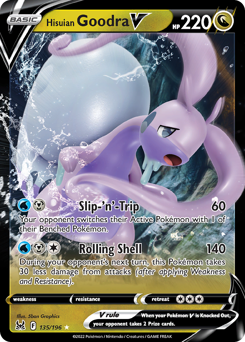 Pokemon Lost Origin Hisuian Goodra V - 135