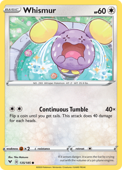Pokemon Vivid Voltage Whismur - 135