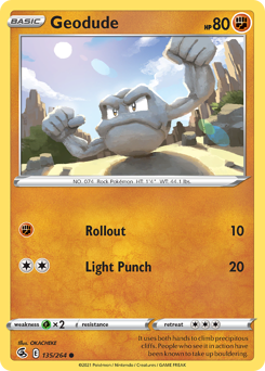 Pokemon Fusion Strike Geodude - 135
