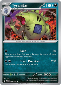 Pokemon Paldea Evolved Tyranitar - 135