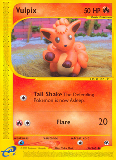 Pokemon Expedition Base Set Vulpix - 136
