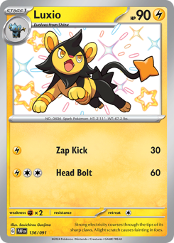 Pokemon Paldean Fates Luxio - 136