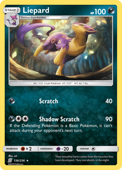 Pokemon Unified Minds Liepard - 136