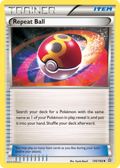 Pokemon Primal Clash Repeat Ball - 136