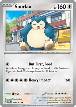 Pokemon Twilight Masquerade Snorlax - 136
