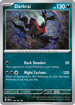 Pokemon Obsidian Flames Darkrai - 136
