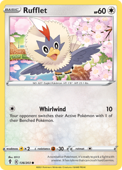 Pokemon Evolving Skies Rufflet - 136
