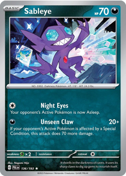 Pokemon Paldea Evolved Sableye - 136