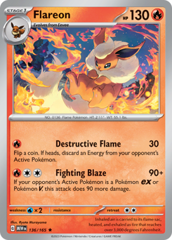 Pokemon 151 Flareon - 136