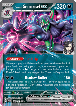 Pokemon Destined Rivals Marnie's Grimmsnarl ex - 136