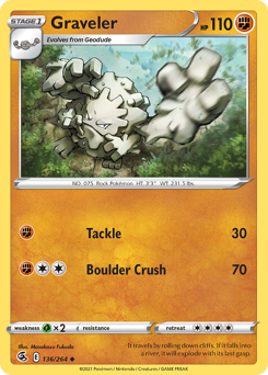 Pokemon Fusion Strike Graveler - 136