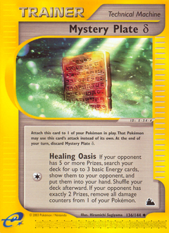Pokemon Skyridge Mystery Plate δ - 136
