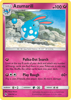 Pokemon Lost Thunder Azumarill - 136
