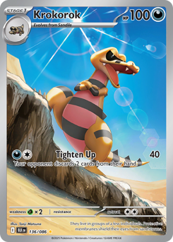 Pokemon Black Bolt Krokorok - 136