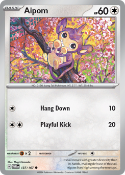 Pokemon Twilight Masquerade Aipom - 137