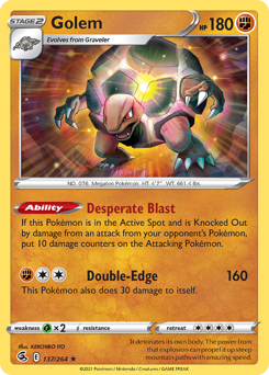 Pokemon Fusion Strike Golem - 137