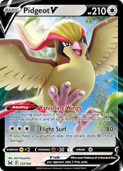 Pokemon Lost Origin Pidgeot V - 137
