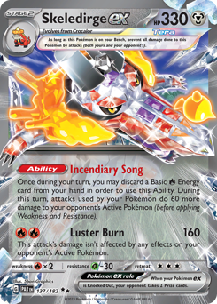 Pokemon Paradox Rift Skeledirge ex - 137