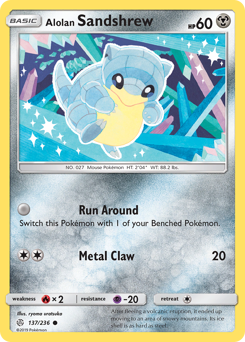 Pokemon Cosmic Eclipse Alolan Sandshrew - 137