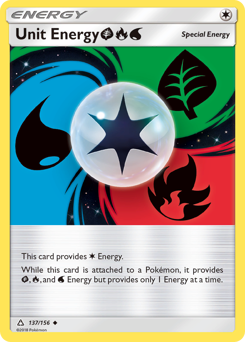 Pokemon Ultra Prism Unit Energy GrassFireWater - 137