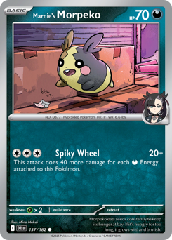 Pokemon Destined Rivals Marnie's Morpeko - 137