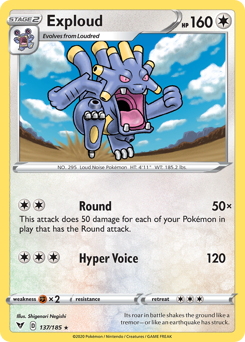 Pokemon Vivid Voltage Exploud - 137