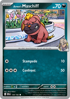 Pokemon Destined Rivals Arven's Maschiff - 138