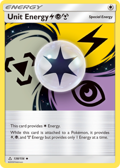Pokemon Ultra Prism Unit Energy LightningPsychicMetal - 138