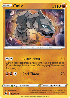 Pokemon Fusion Strike Onix - 138