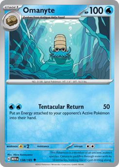 Pokemon 151 Omanyte - 138