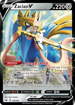 Pokemon Sword & Shield Zacian V - 138