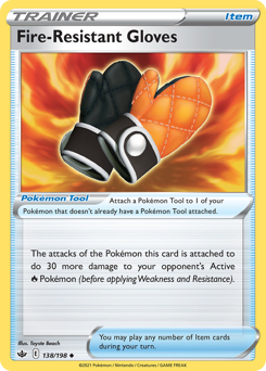 Pokemon Chilling Reign Fire-Resistant Gloves - 138