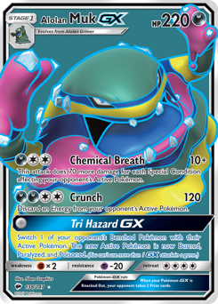 Pokemon Burning Shadows Alolan Muk-GX - 138