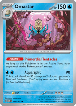 Pokemon 151 Omastar - 139