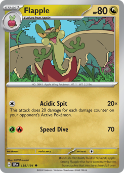 Pokemon Surging Sparks Flapple - 139