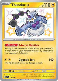 Pokemon Paldean Fates Thundurus - 139