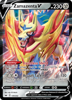 Pokemon Sword & Shield Zamazenta V - 139