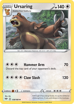 Pokemon Darkness Ablaze Ursaring - 139