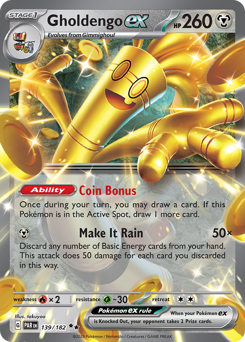 Pokemon Paradox Rift Gholdengo ex - 139
