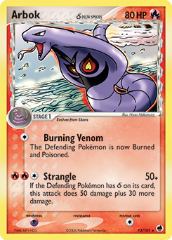 Pokemon Dragon Frontiers Arbok δ - 13