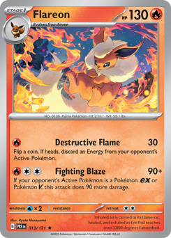 Pokemon Prismatic Evolutions Flareon - 13