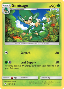 Pokemon Burning Shadows Simisage - 13