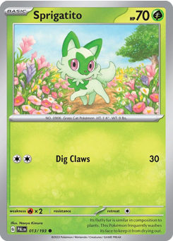 Pokemon Paldea Evolved Sprigatito - 13