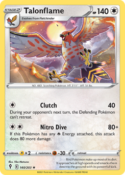 Pokemon Evolving Skies Talonflame - 140