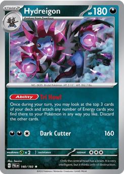 Pokemon Paldea Evolved Hydreigon - 140
