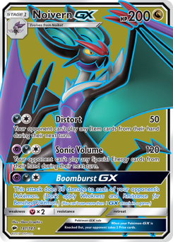 Pokemon Burning Shadows Noivern-GX - 141